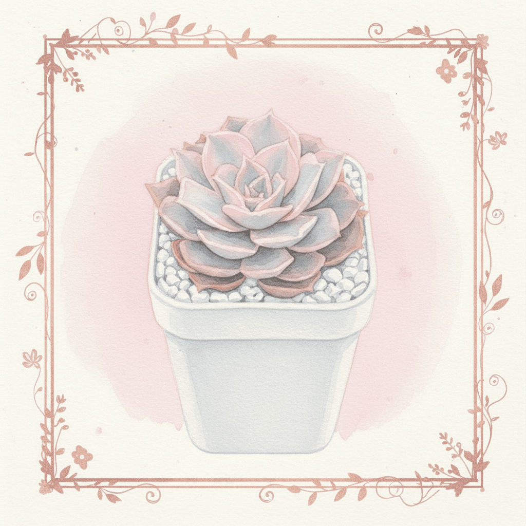 Echeveria lilacina variegated | 麗娜蓮錦 - art twin