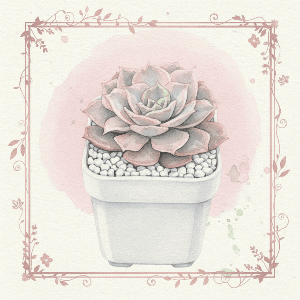 Echeveria lilacina variegated | 麗娜蓮錦 - art twin