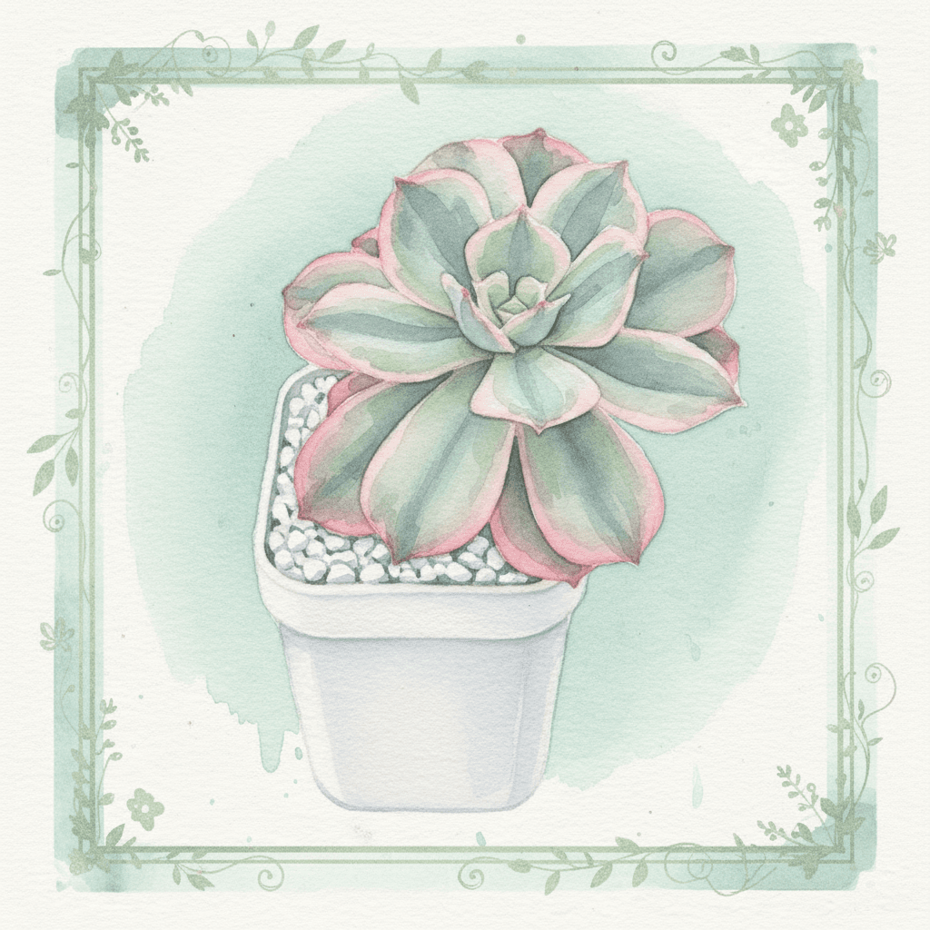 Echeveria ‘Imbricata’ variegated | 七福神錦 - art twin