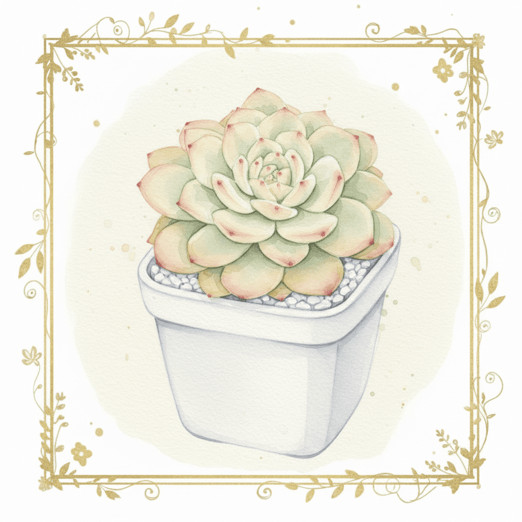 Echeveria ‘Orange Monroe’ variegated | 橙夢露錦 - art twin