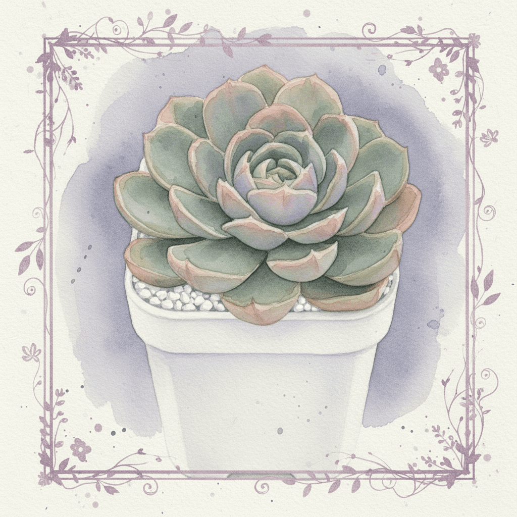 Echeveria ‘Blue Surprise’ variegated | 藍色驚起錦 - art twin