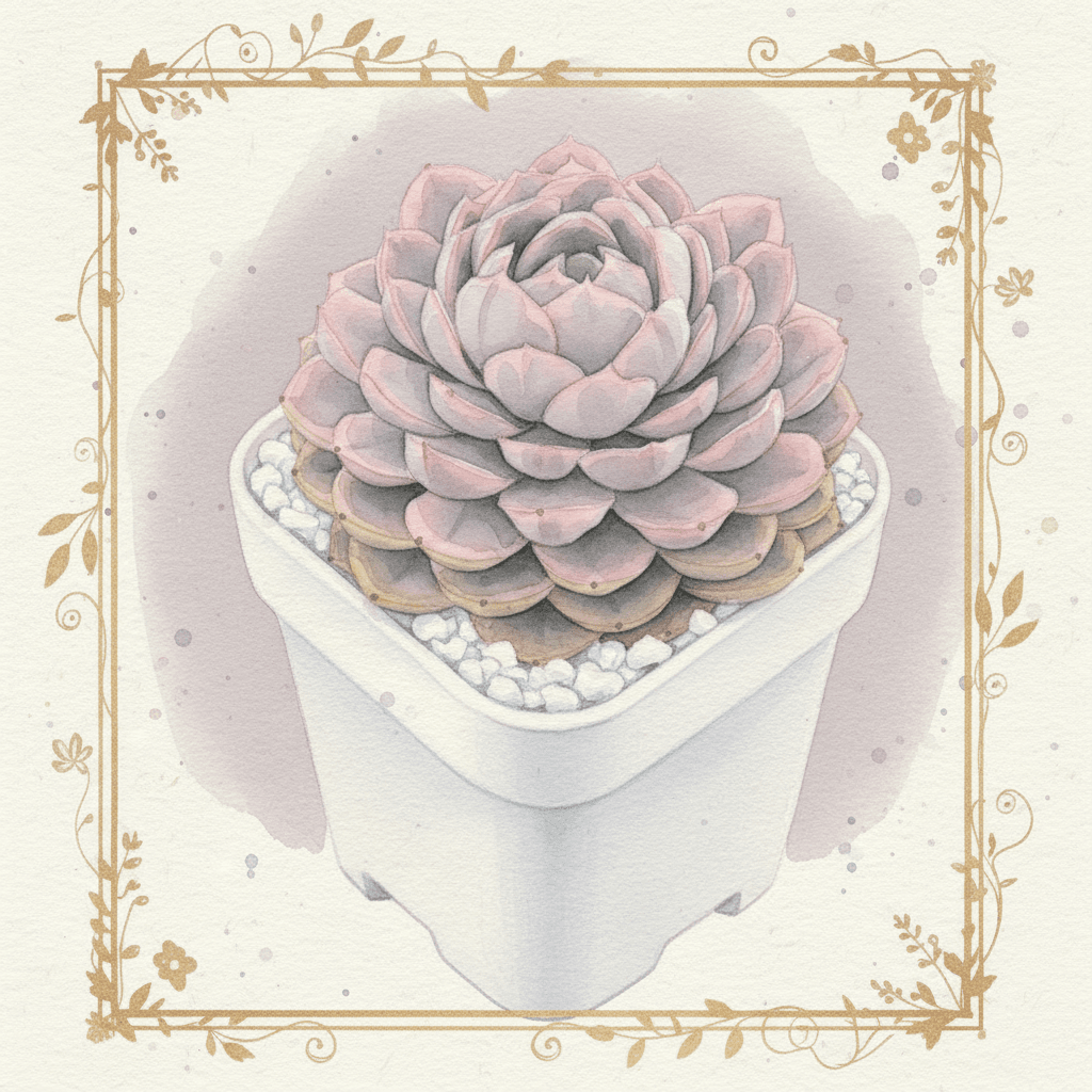 Echeveria ‘Mexican Snowball’ variegated | 墨西哥雪球錦 - art twin